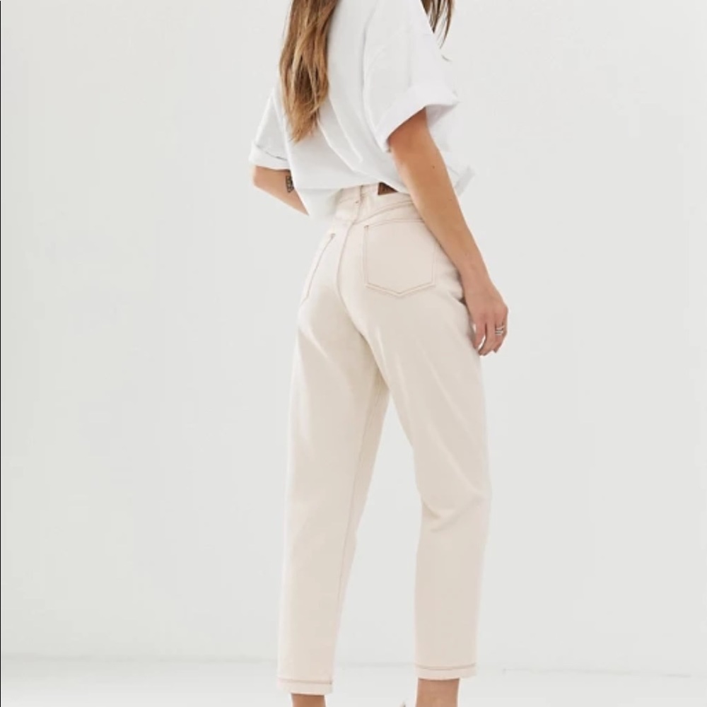 Reclaimed Vintage High-Waisted Mom Jean, off-white